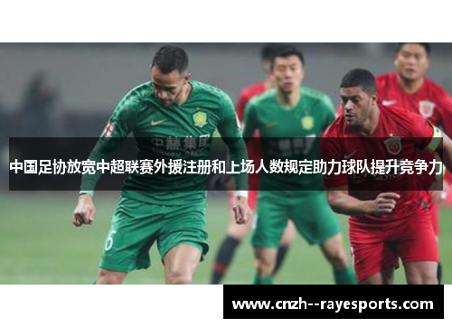 中国足协放宽中超联赛外援注册和上场人数规定助力球队提升竞争力